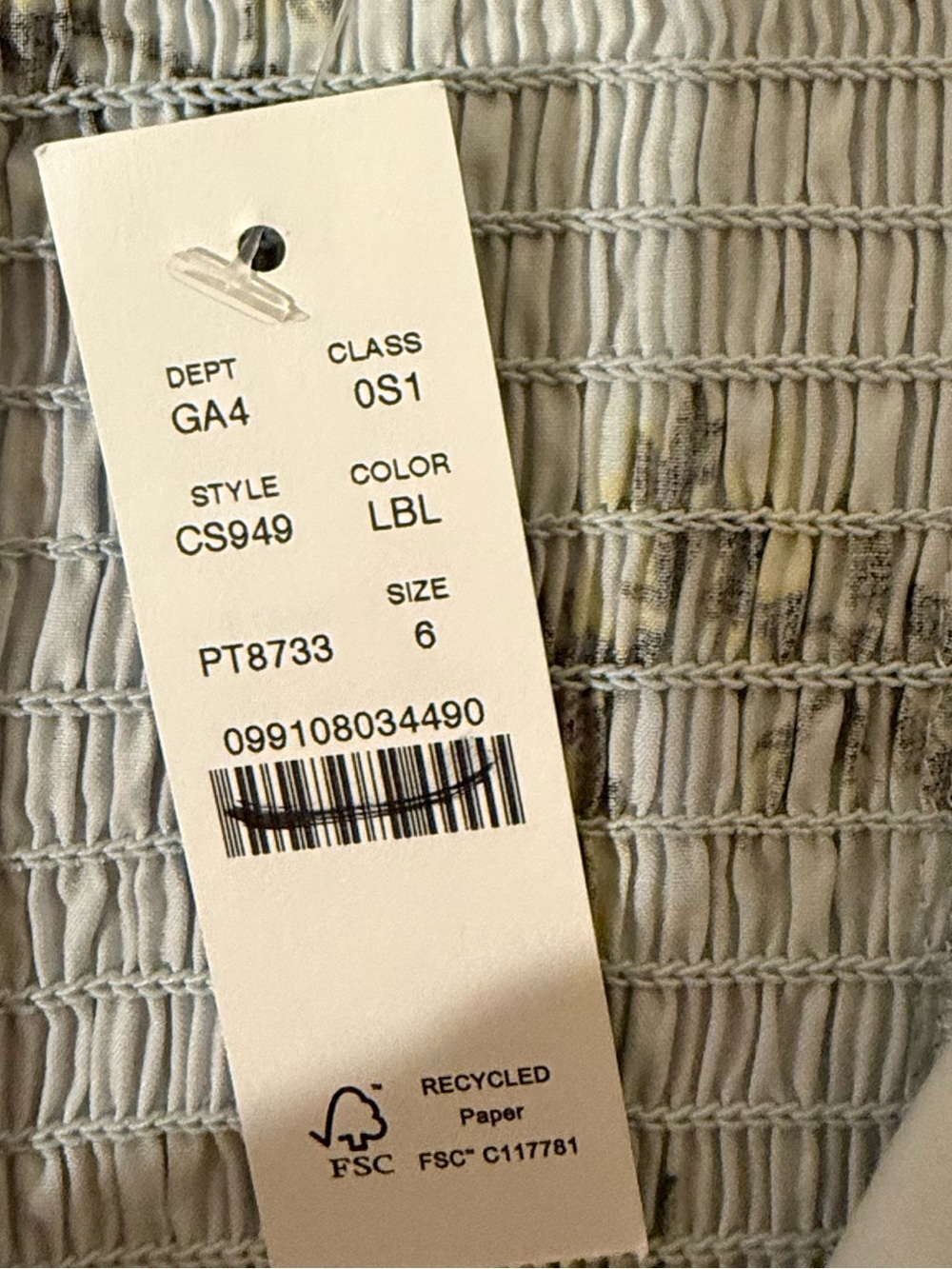NWT J. Crew 100% Cotton White Lotus Print V‑Neck Sleeveless Midi Dress - Size 6 - Picture 4 of 9